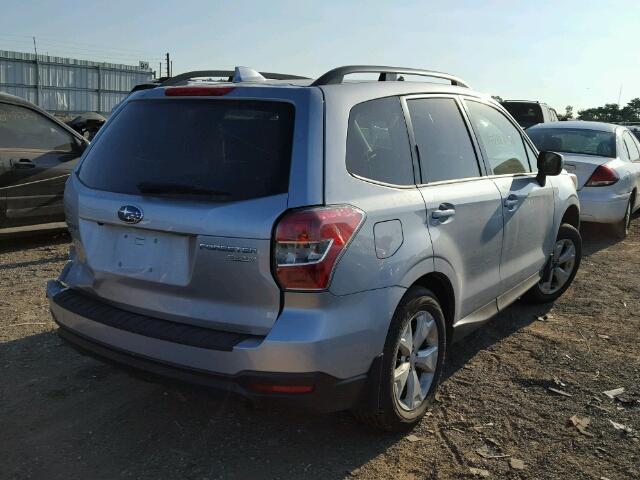 JF2SJADC6GH407222 - 2016 SUBARU FORESTER 2 SILVER photo 4