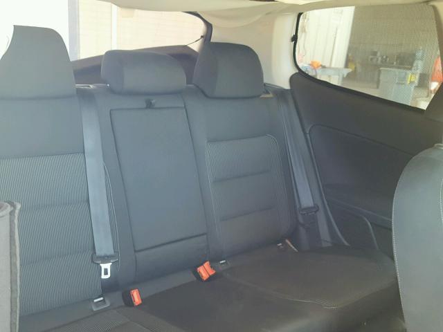 WVWAA7AJXBW009712 - 2011 VOLKSWAGEN GOLF BLACK photo 6