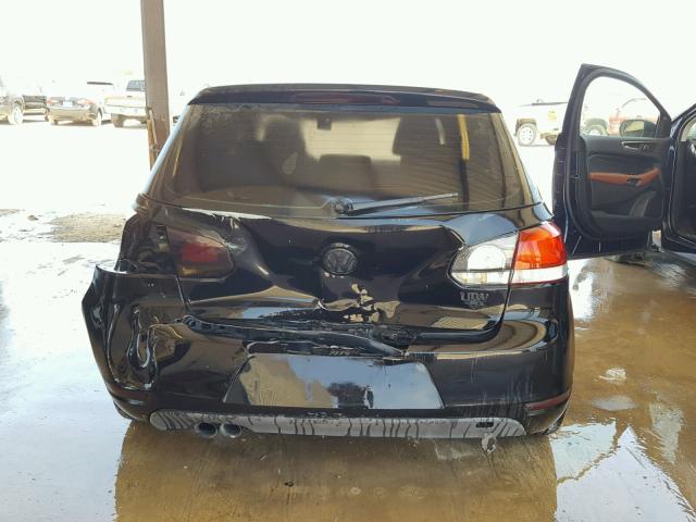 WVWAA7AJXBW009712 - 2011 VOLKSWAGEN GOLF BLACK photo 9