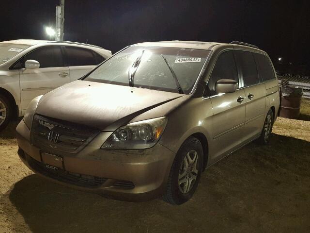 5FNRL38765B022014 - 2005 HONDA ODYSSEY EX GOLD photo 2