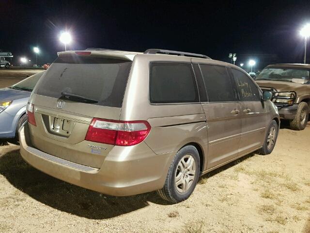 5FNRL38765B022014 - 2005 HONDA ODYSSEY EX GOLD photo 4