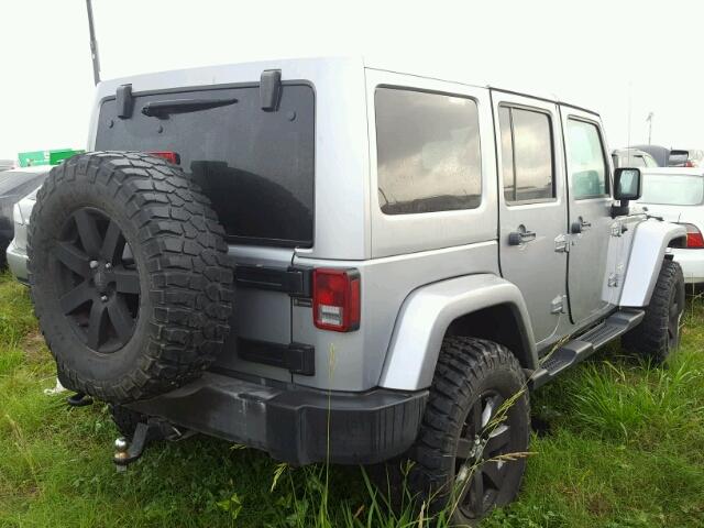 1C4BJWEG6DL617406 - 2013 JEEP WRANGLER U SILVER photo 4