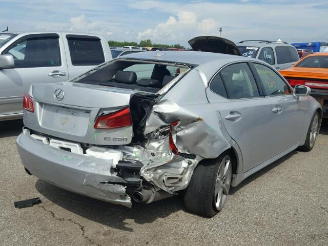 JTHBF5C29C5164239 - 2012 LEXUS IS 250 SILVER photo 4