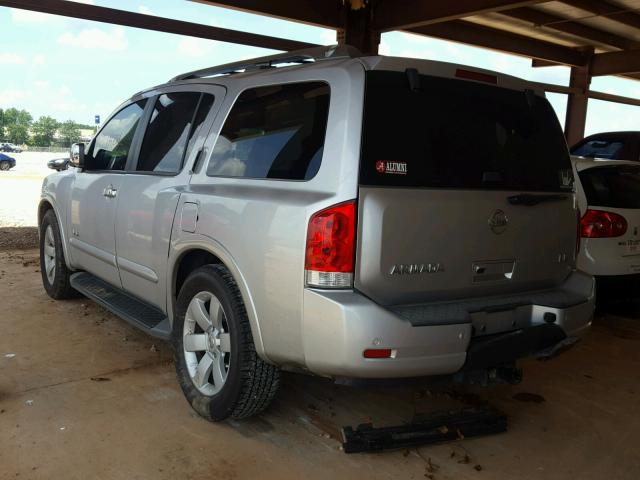 5N1BA08D58N608863 - 2008 NISSAN ARMADA SE SILVER photo 3