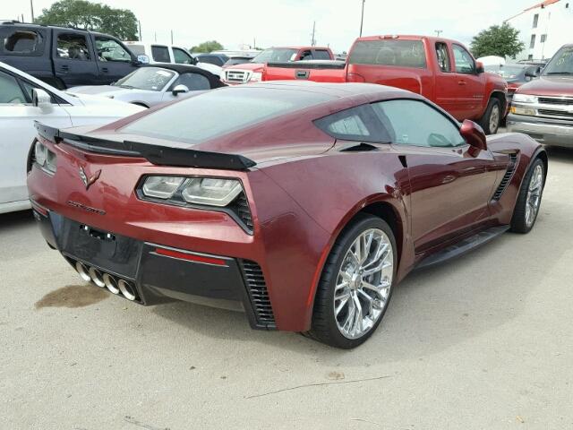 1G1YP2D62H5602981 - 2017 CHEVROLET CORVETTE Z MAROON photo 4