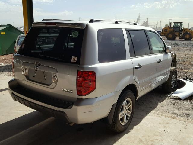 5FNYF18455B029792 - 2005 HONDA PILOT EX SILVER photo 4