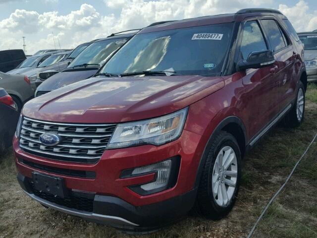 1FM5K7D80HGC29513 - 2017 FORD EXPLORER BURGUNDY photo 2