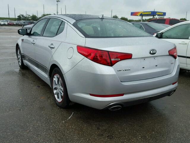 KNAGM4A73D5351254 - 2013 KIA OPTIMA SILVER photo 3