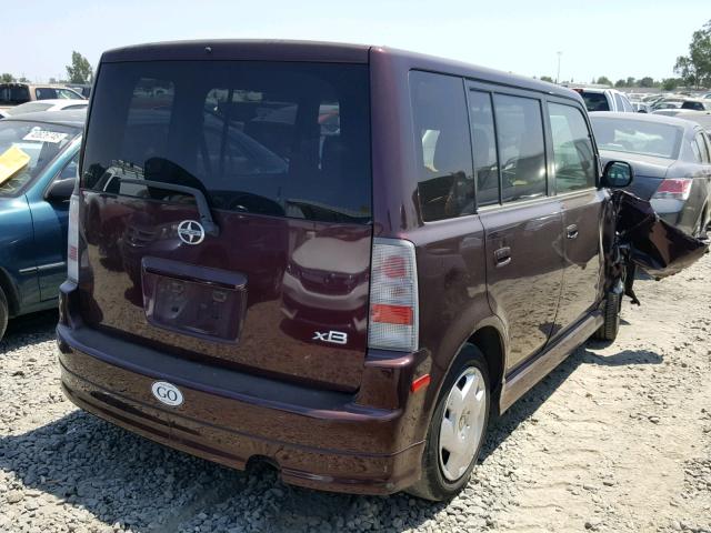 JTLKT324450214650 - 2005 TOYOTA SCION XB Бордовый фото 4