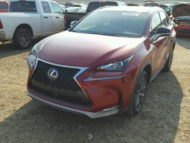 JTJYARBZ7H2051959 - 2017 LEXUS NX RED photo 2