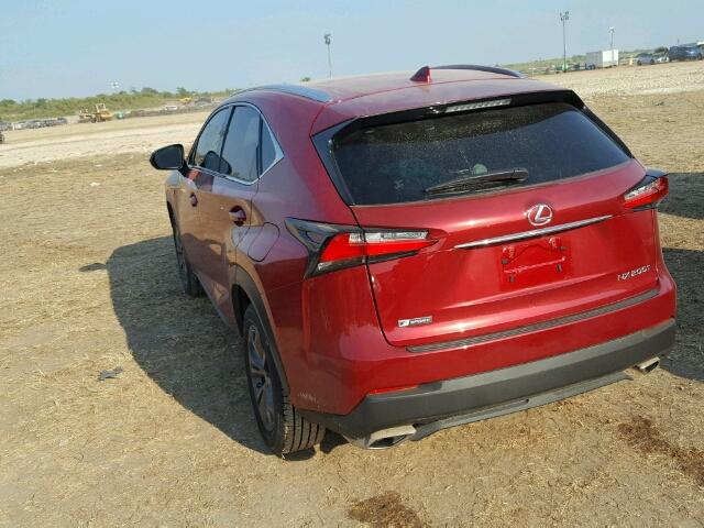 JTJYARBZ7H2051959 - 2017 LEXUS NX RED photo 3