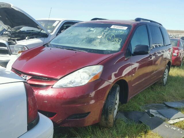 5TDZK23C88S176676 - 2008 TOYOTA SIENNA CE BURGUNDY photo 2