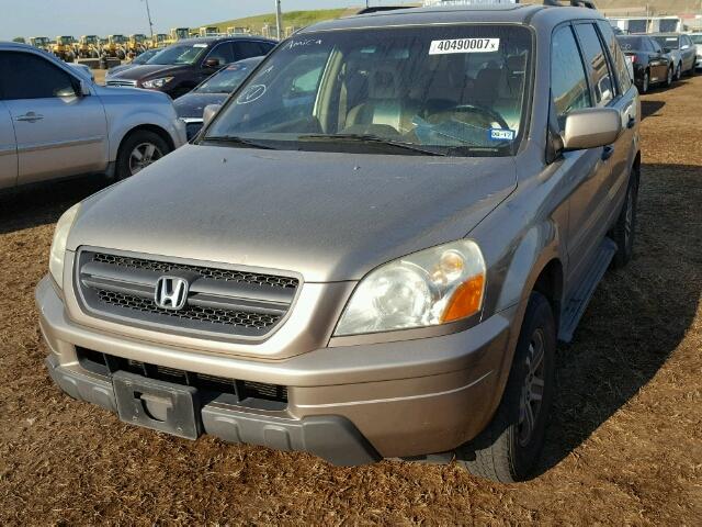 2HKYF18553H563835 - 2003 HONDA PILOT GOLD photo 2