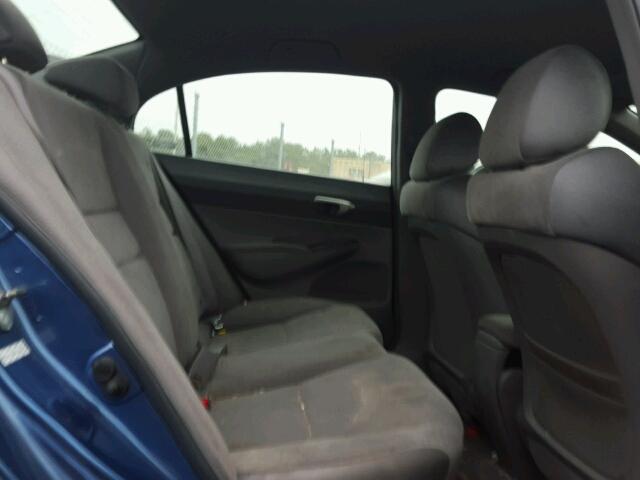 2HGFA16506H506319 - 2006 HONDA CIVIC LX BLUE photo 6