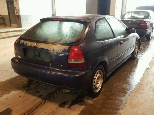 2HGEJ6323XH110924 - 1999 HONDA CIVIC CX BLUE photo 4