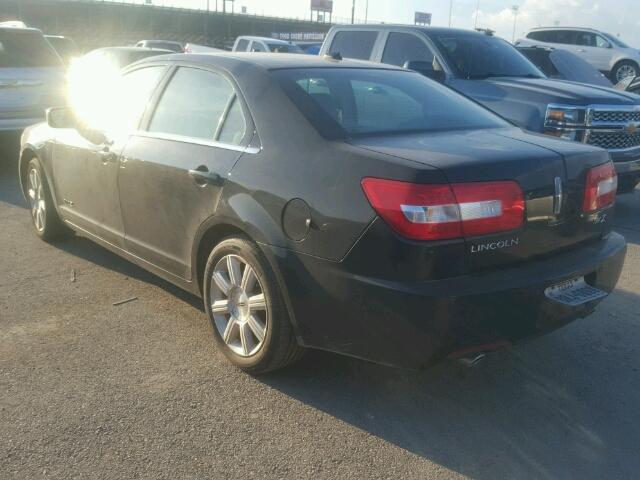 3LNHM26T48R620300 - 2008 LINCOLN MKZ BLACK photo 3