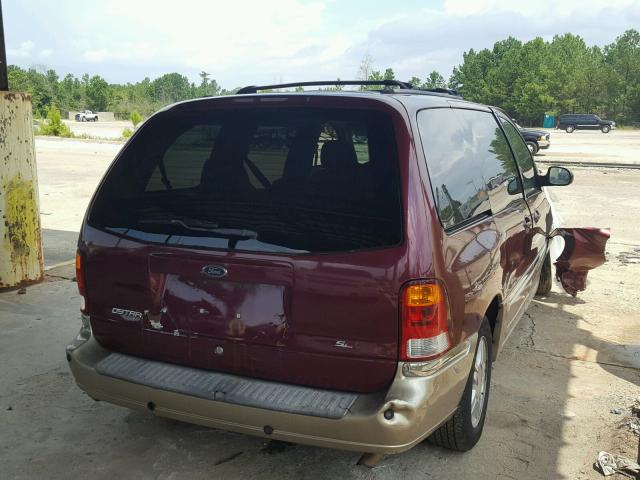 2FMZA53461BB94335 - 2001 FORD WINDSTAR S BURGUNDY photo 4