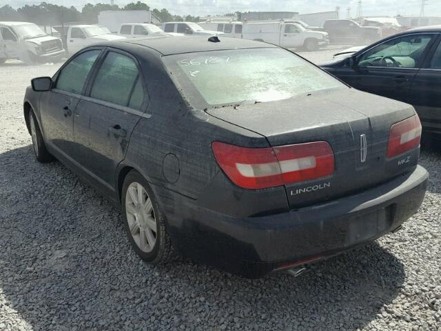 3LNHM26T07R645838 - 2007 LINCOLN MKZ BLACK photo 3