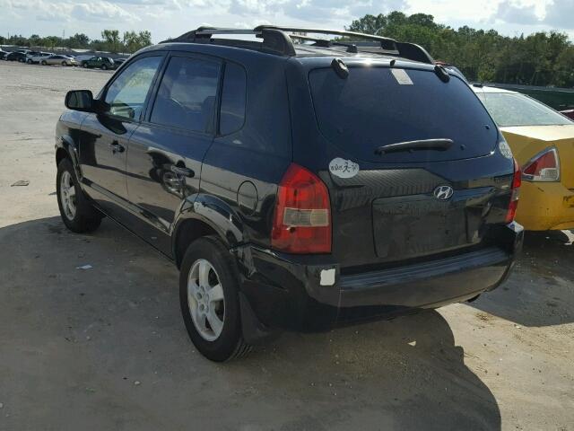 KM8JM12B96U277532 - 2006 HYUNDAI TUCSON GL BLACK photo 3