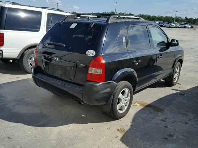 KM8JM12B96U277532 - 2006 HYUNDAI TUCSON GL BLACK photo 4