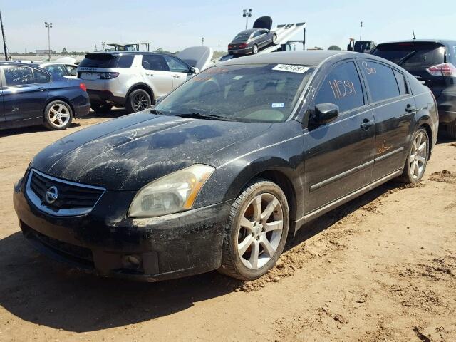 1N4BA41E28C814545 - 2008 NISSAN MAXIMA BLACK photo 2