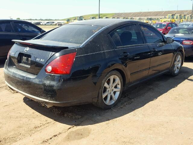 1N4BA41E28C814545 - 2008 NISSAN MAXIMA BLACK photo 4