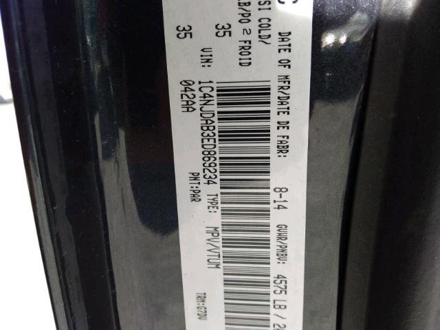 1C4NJDAB3ED869234 - 2014 JEEP COMPASS SP BLACK photo 9