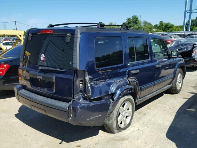1J8HG48K36C179260 - 2006 JEEP COMMANDER BLUE photo 4