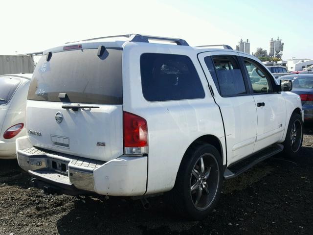 5N1AA08A65N706457 - 2005 NISSAN ARMADA SE WHITE photo 4