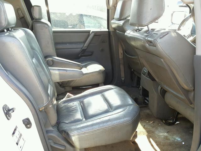 5N1AA08A65N706457 - 2005 NISSAN ARMADA SE WHITE photo 6