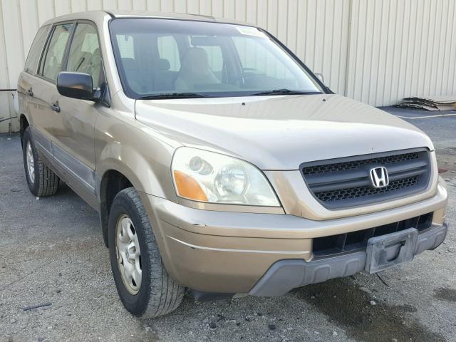 2HKYF18103H580541 - 2003 HONDA PILOT LX TAN photo 1