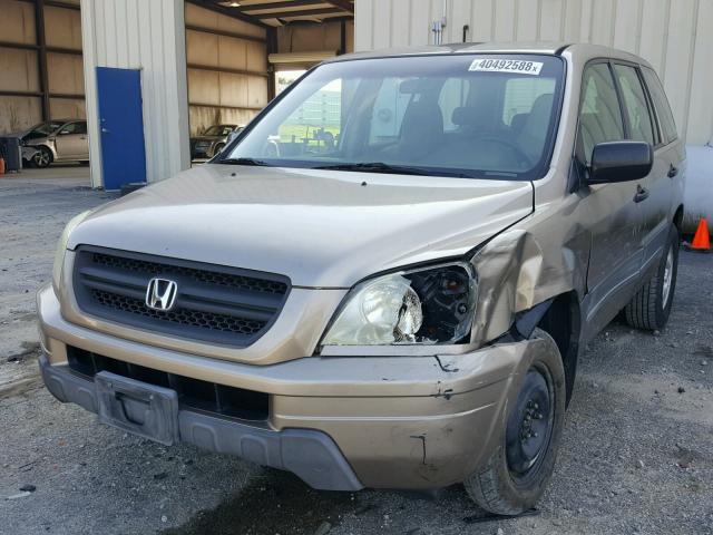 2HKYF18103H580541 - 2003 HONDA PILOT LX TAN photo 9