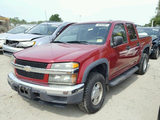 1GCDT136548181277 - 2004 CHEVROLET COLORADO BURGUNDY photo 2