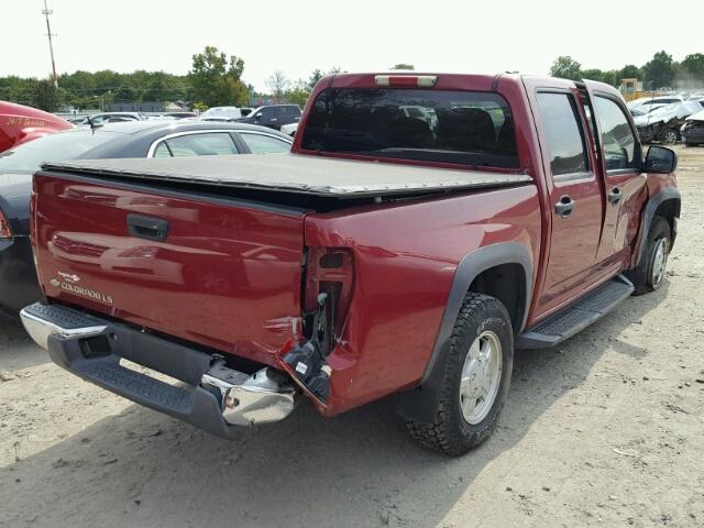 1GCDT136548181277 - 2004 CHEVROLET COLORADO BURGUNDY photo 4