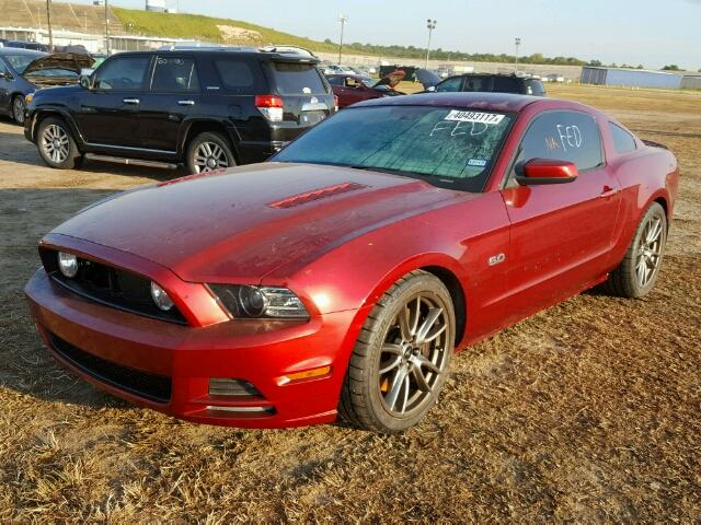 1ZVBP8CF0E5274521 - 2014 FORD MUSTANG GT RED photo 2