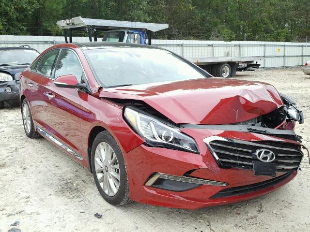 5NPE34AFXFH209166 - 2015 HYUNDAI SONATA SPO RED photo 1