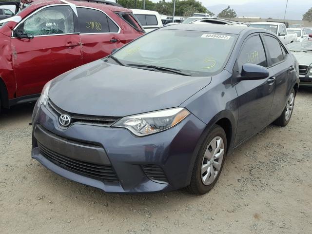 5YFBURHE5FP313710 - 2015 TOYOTA COROLLA L GRAY photo 2