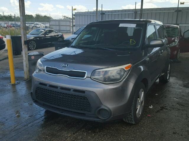 KNDJN2A28E7038785 - 2014 KIA SOUL CHARCOAL photo 2