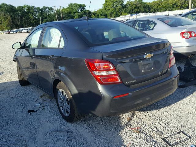 1G1JB5SH8H4175902 - 2017 CHEVROLET SONIC LS CHARCOAL photo 3