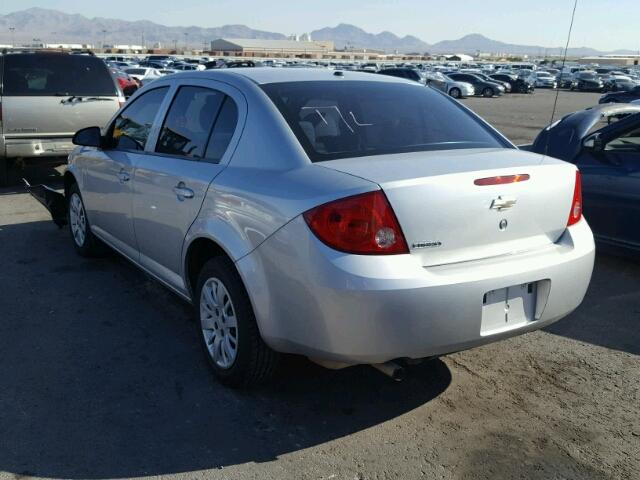 1G1AB5F54A7101204 - 2010 CHEVROLET COBALT LS SILVER photo 3