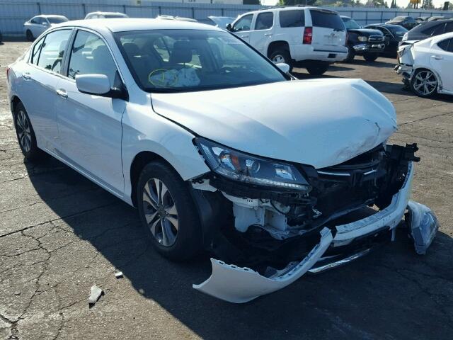 1HGCR2F30FA261293 - 2015 HONDA ACCORD LX WHITE photo 1