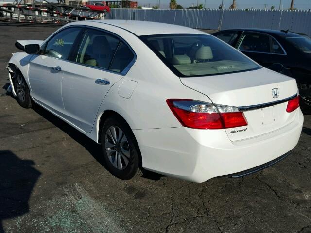 1HGCR2F30FA261293 - 2015 HONDA ACCORD LX WHITE photo 3