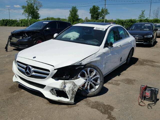 55SWF4KB2JU255927 - 2018 MERCEDES-BENZ C 300 4MAT WHITE photo 2