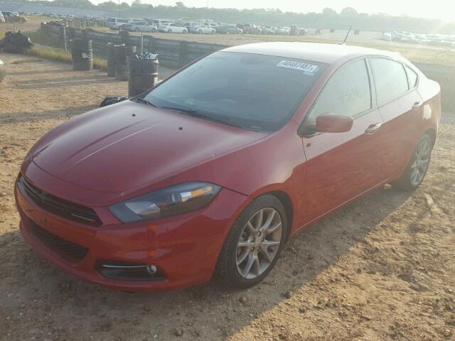 1C3CDFBA4DD345836 - 2013 DODGE DART RED photo 2