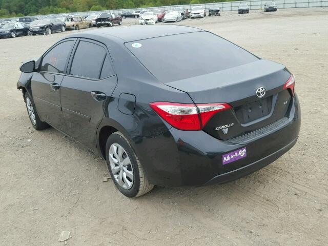 2T1BURHEXEC209602 - 2014 TOYOTA COROLLA BLACK photo 3