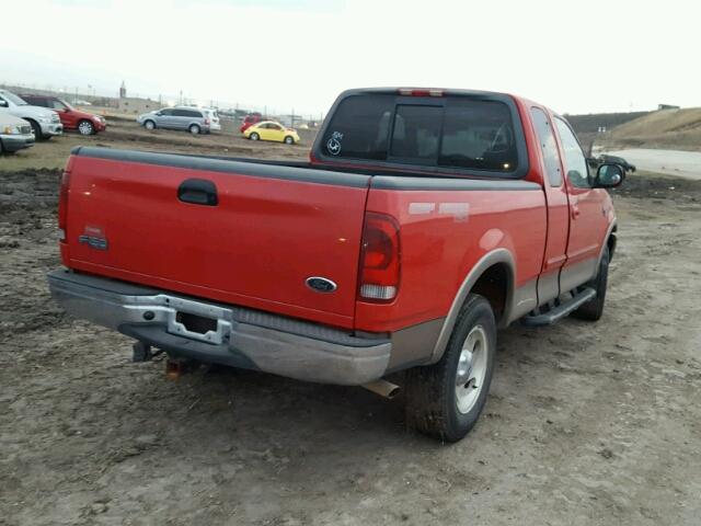 1FTRX18L21NA08533 - 2001 FORD F150 RED photo 4