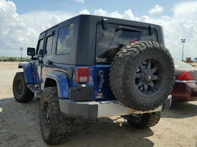 1J4BA5H13AL188264 - 2010 JEEP WRANGLER U BLUE photo 3