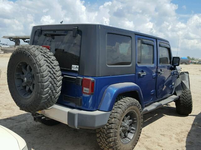 1J4BA5H13AL188264 - 2010 JEEP WRANGLER U BLUE photo 4