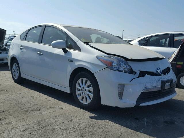 JTDKN3DP2E3050374 - 2014 TOYOTA PRIUS PLUG WHITE photo 1