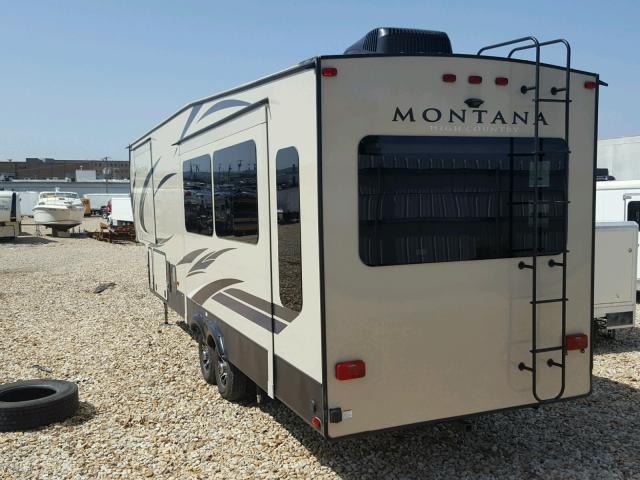 4YDF30526JA741211 - 2018 KEYSTONE MONTANA TAN photo 3